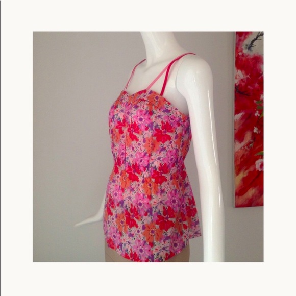 Marc Jacob pink multi color floral print blouse - Picture 3 of 4